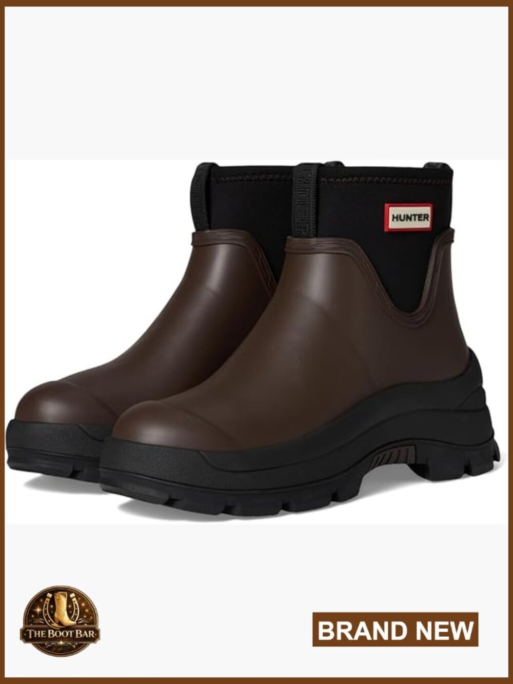 Women's Waterproof Ankle Rain Boots Pull-On Round Toe